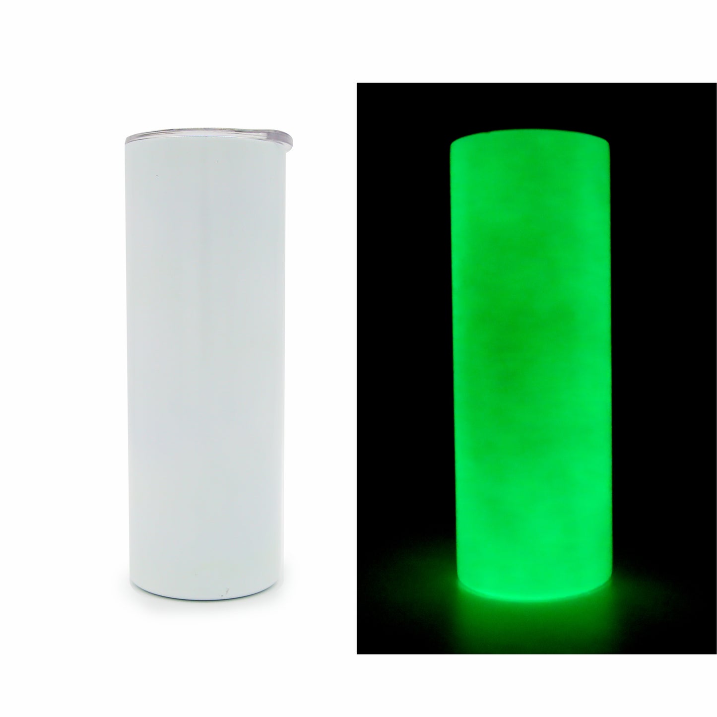 20 oz Sublimation White to Green Glow – Lights Out Glow On
