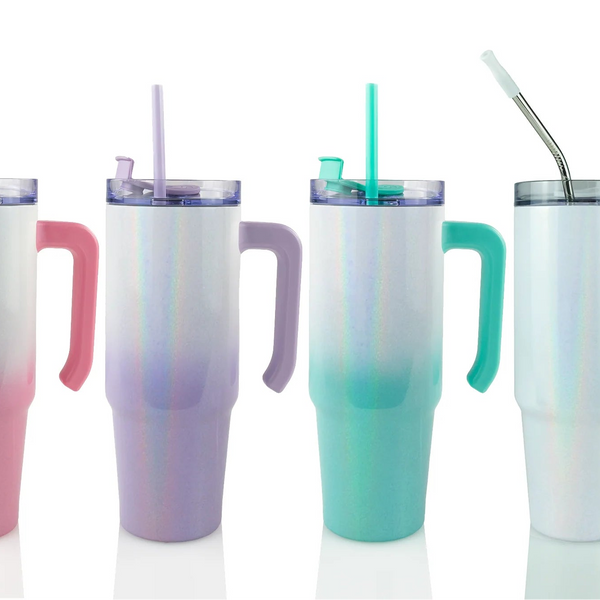 Custom 30 oz Sublimation Grippy Tumbler – Holographic Ombre