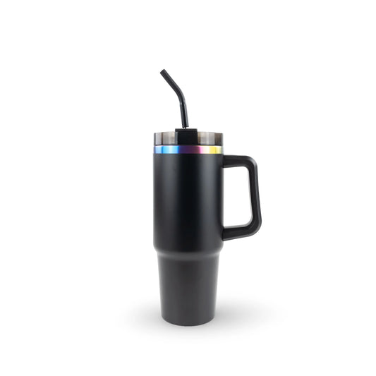 30oz Powder Coated Traveler Tumbler with Electroplated Underlay