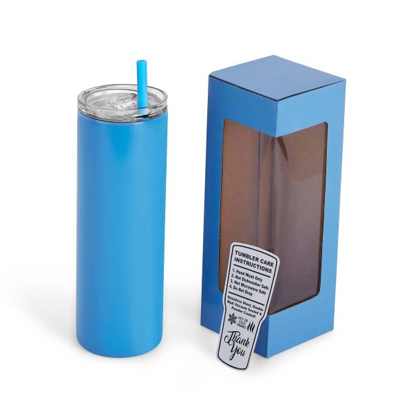 Custom 20oz Powder Coated Skinny Tumbler