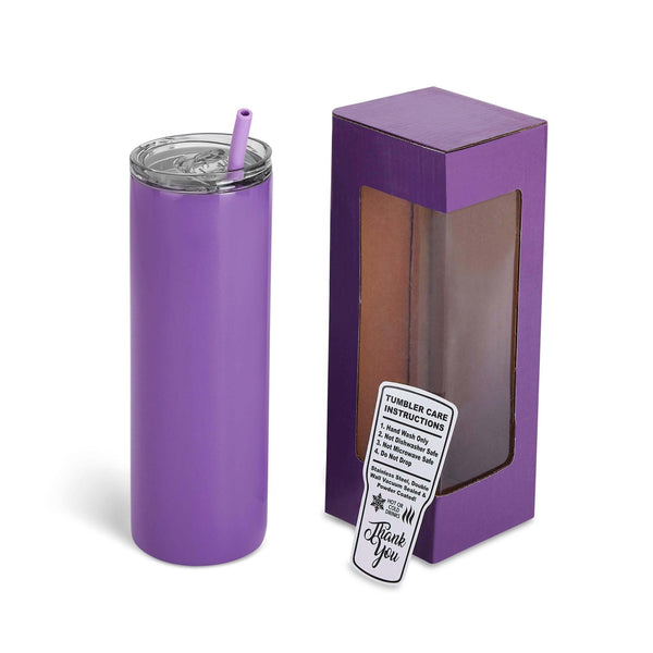Custom 20oz Powder Coated Skinny Tumbler