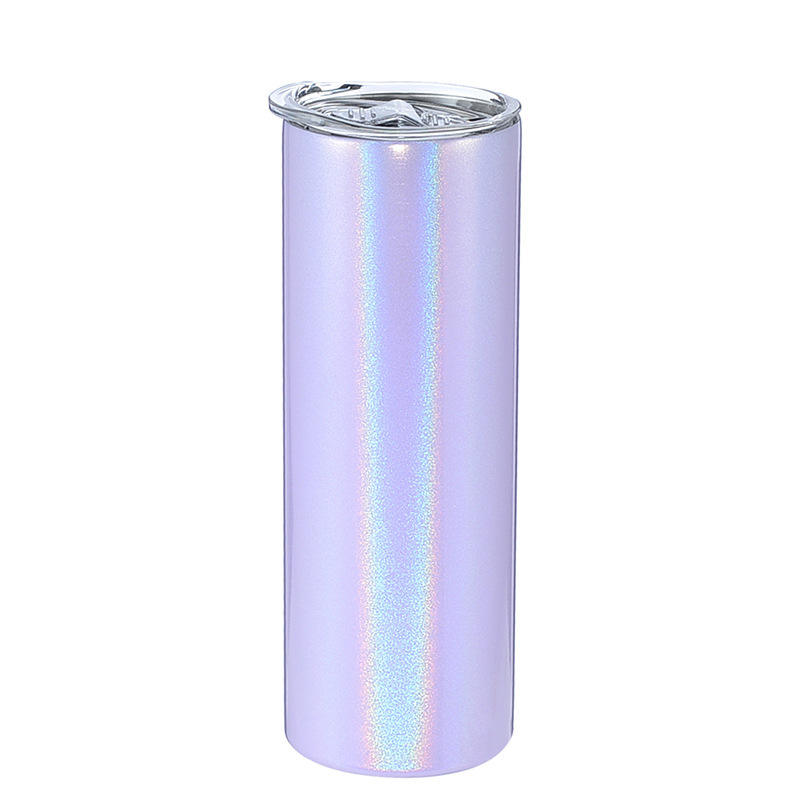 Custom 20 oz Skinny Sublimation Glitter Tumbler