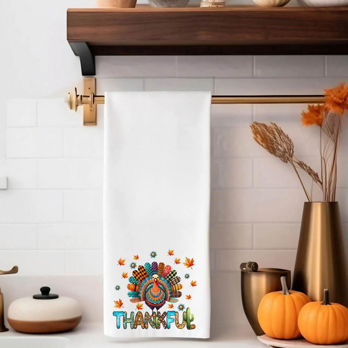 Towel-Thankful with custom gift design