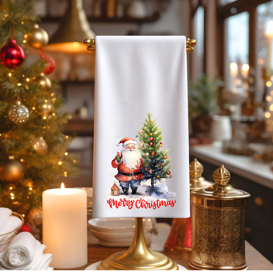 Towel-MC Santa with custom gift design