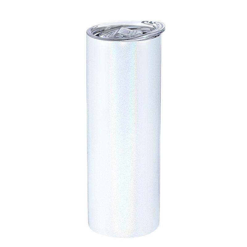 20 oz Skinny Sublimation Glitter Tumbler