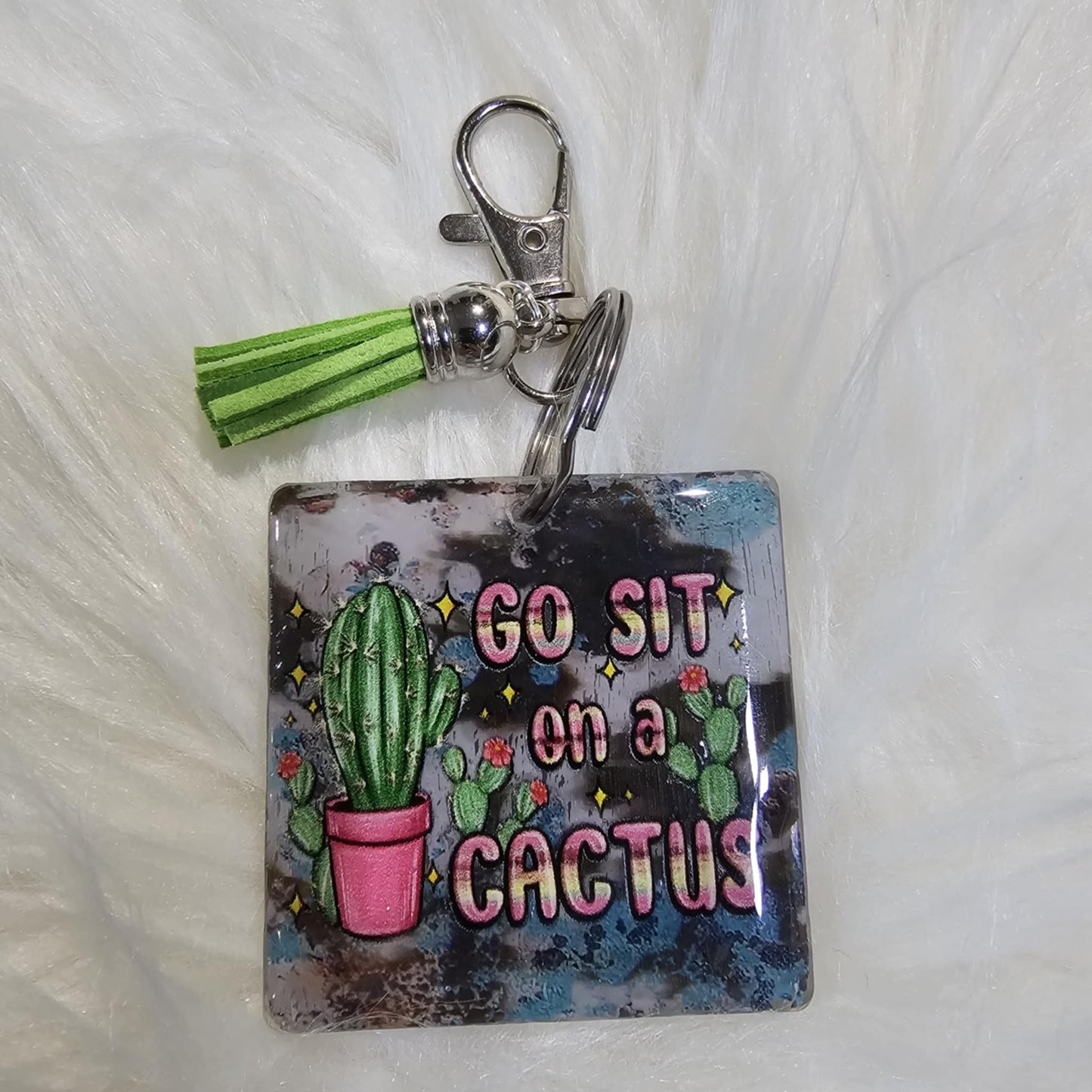 Acrylic Glitter Keychain