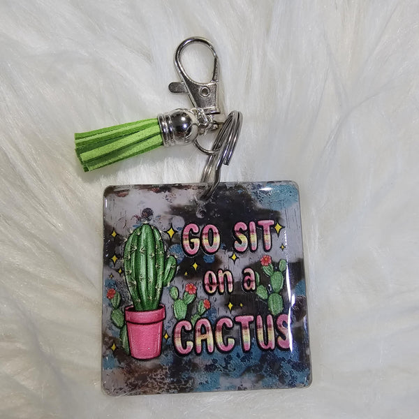 Acrylic Glitter Keychain