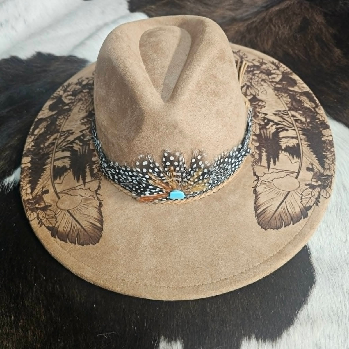 Feathers & Turquoise Hat