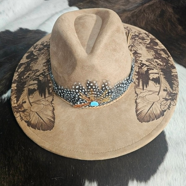Feathers & Turquoise Hat