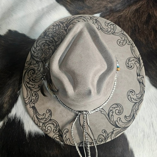 Tooled Scroll & Concho Hat