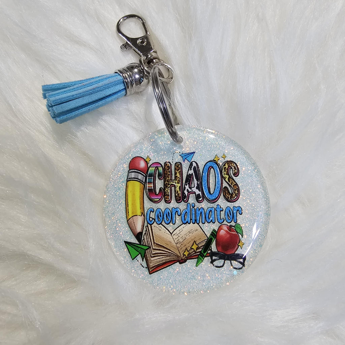 Acrylic Glitter Keychain