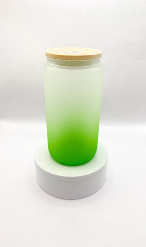 Custom Ombre frosted Glass Can Tumbler