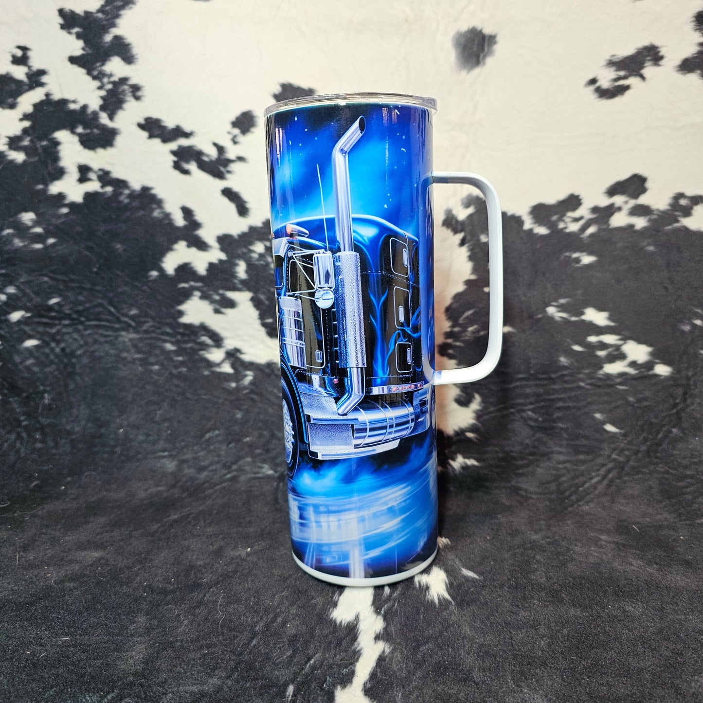 20 oz Hoggdle Semi Handled Stainless Tumbler – Trucker Rig Cup