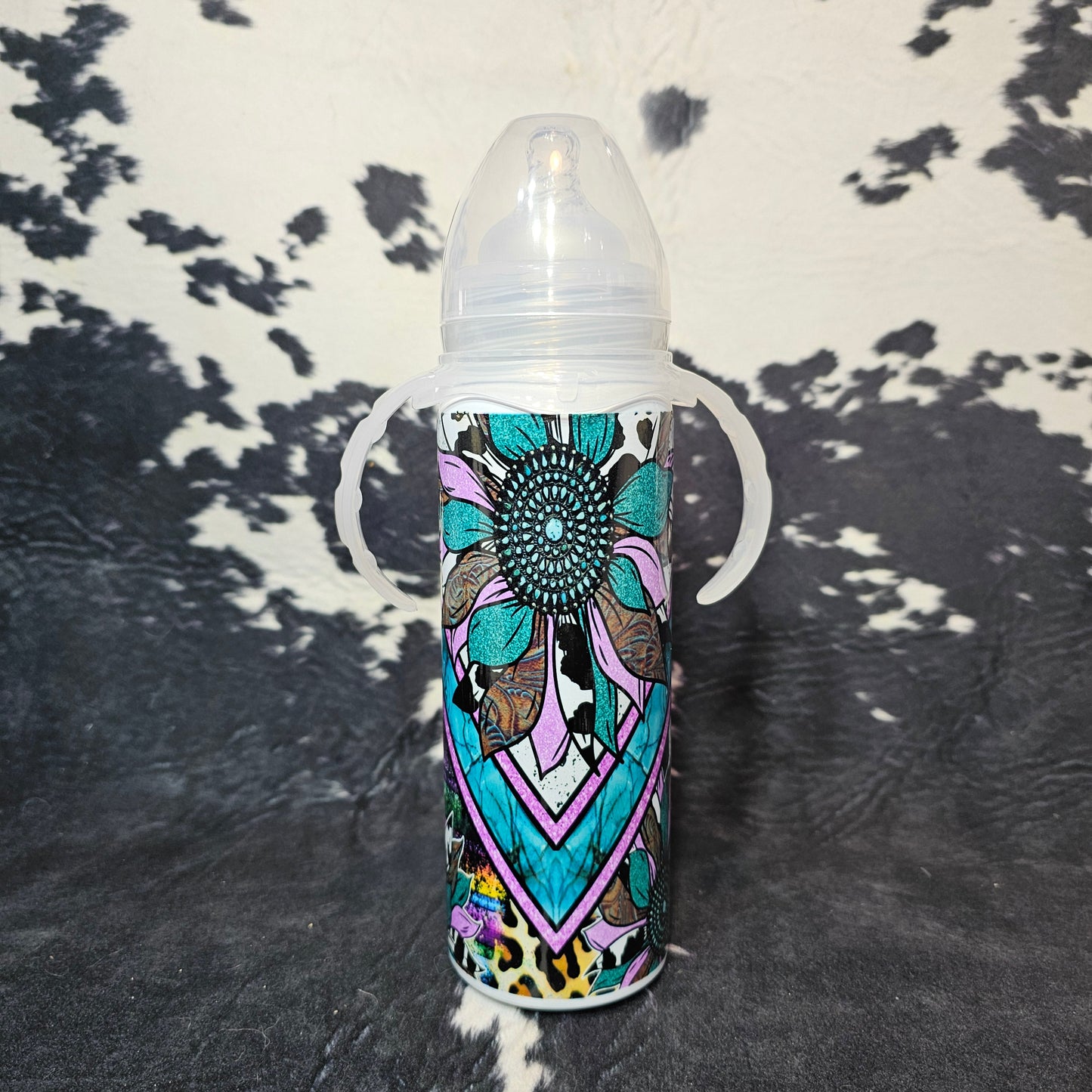 8 oz Aztec Sunflower Baby Bottle Tumbler – Western Baby Drinkware