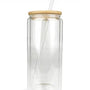 16oz Sublimatable Glitter Globe Glass Can Tumbler