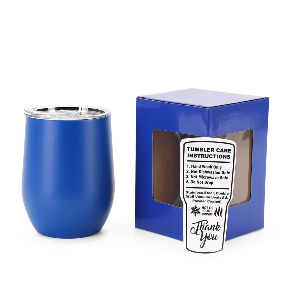 12oz Powder Coated Wine Tumbler