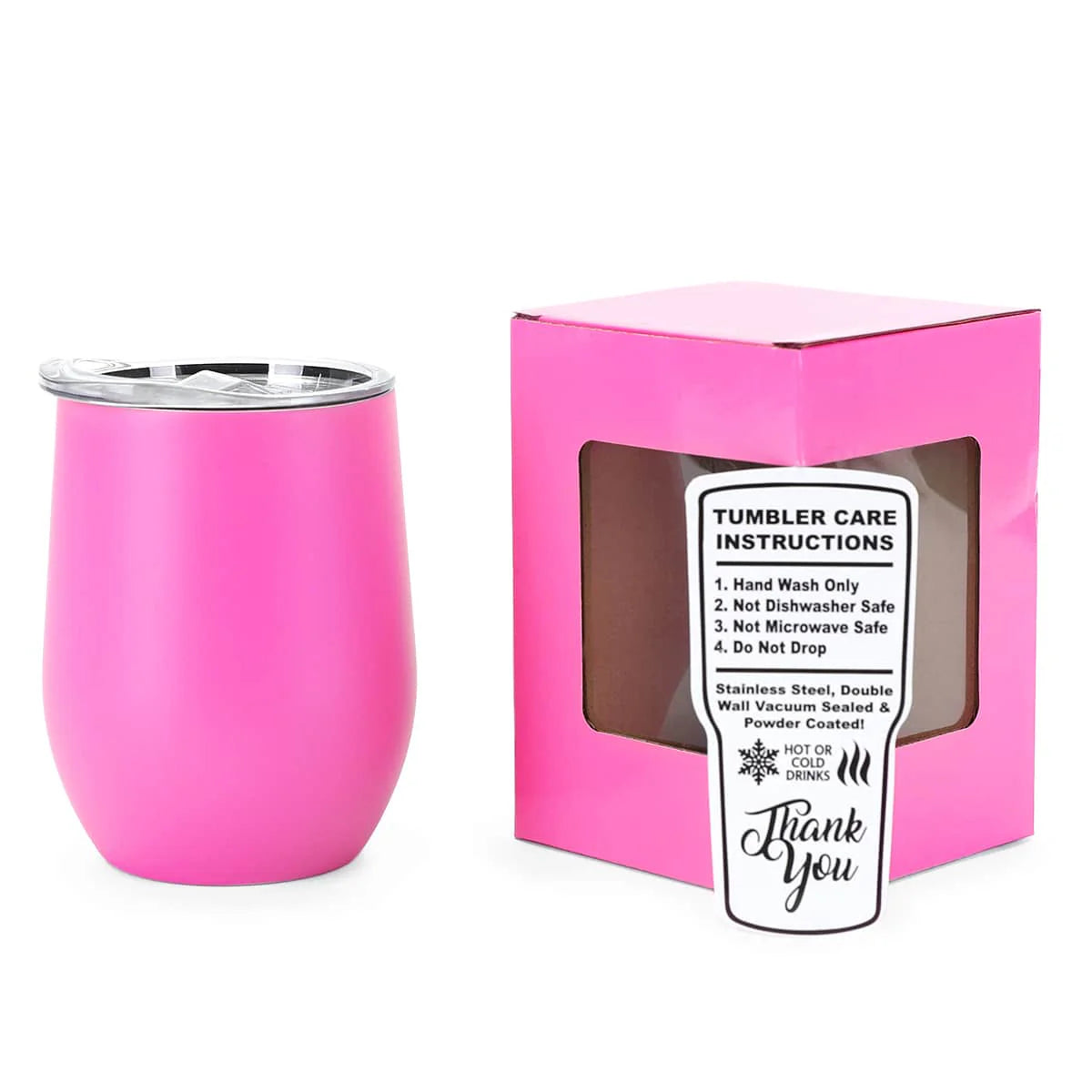 Custom 12oz Powder Coated Wine Tumbler