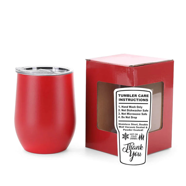 Custom 12oz Powder Coated Wine Tumbler