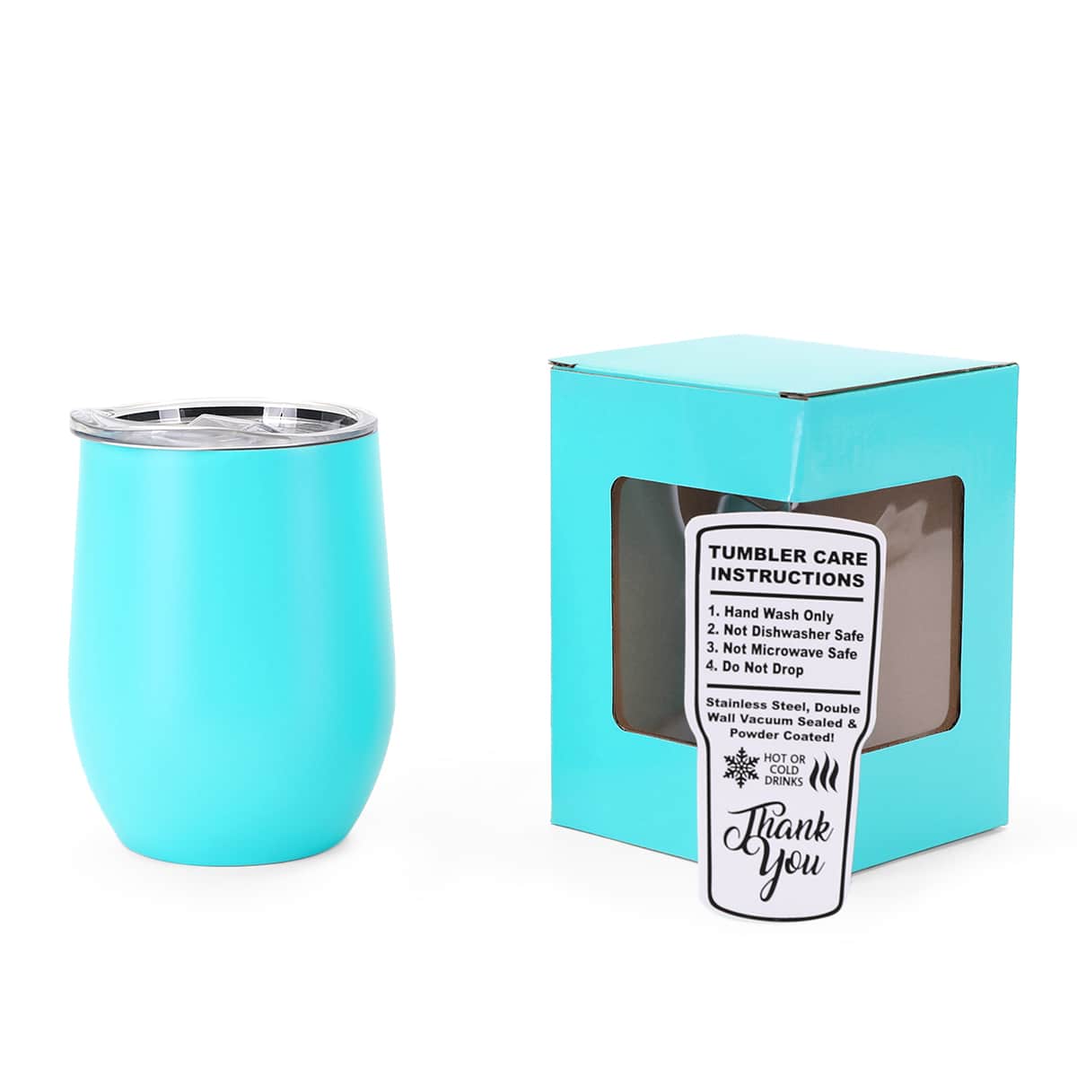 12oz Powder Coated Wine Tumbler