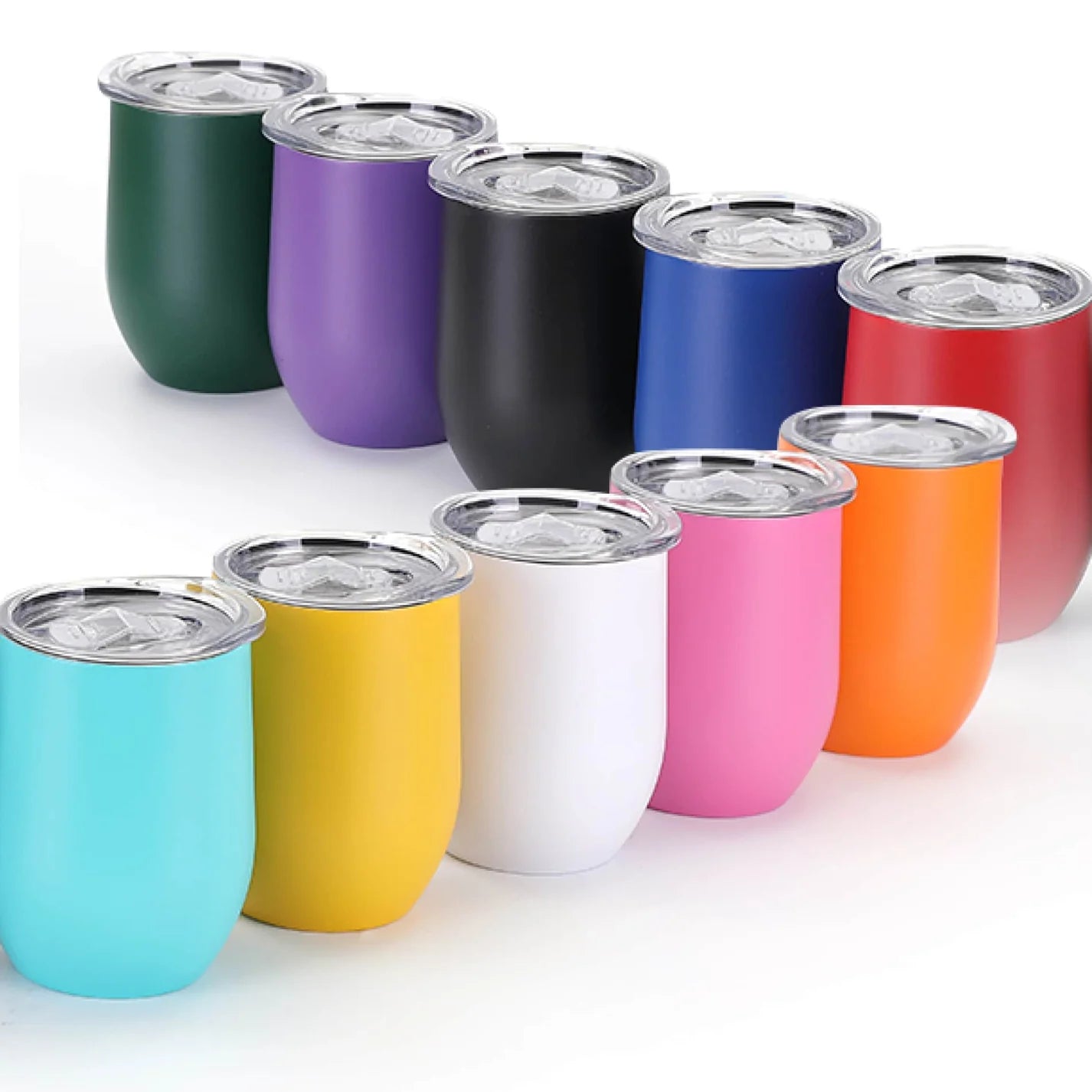 12oz Powder Coated Wine Tumbler