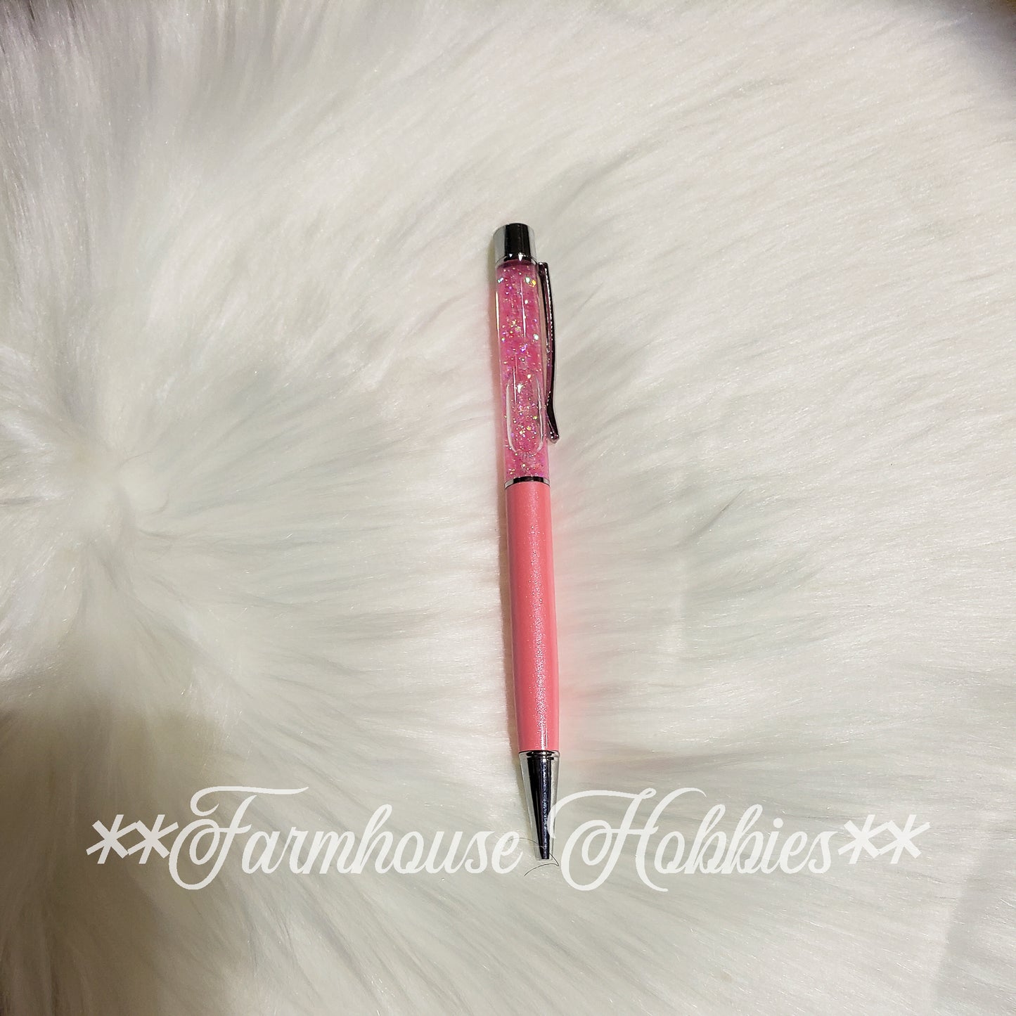Double Pink Glitter Flow Pen Home Decor/Accessories Farmhouse Hobbies   