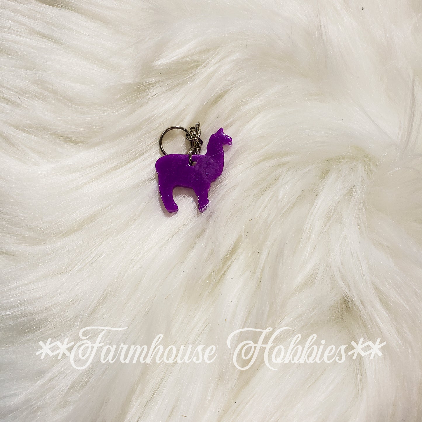 Small Keychain - Purple Llama Home Decor/Accessories Farmhouse Hobbies   