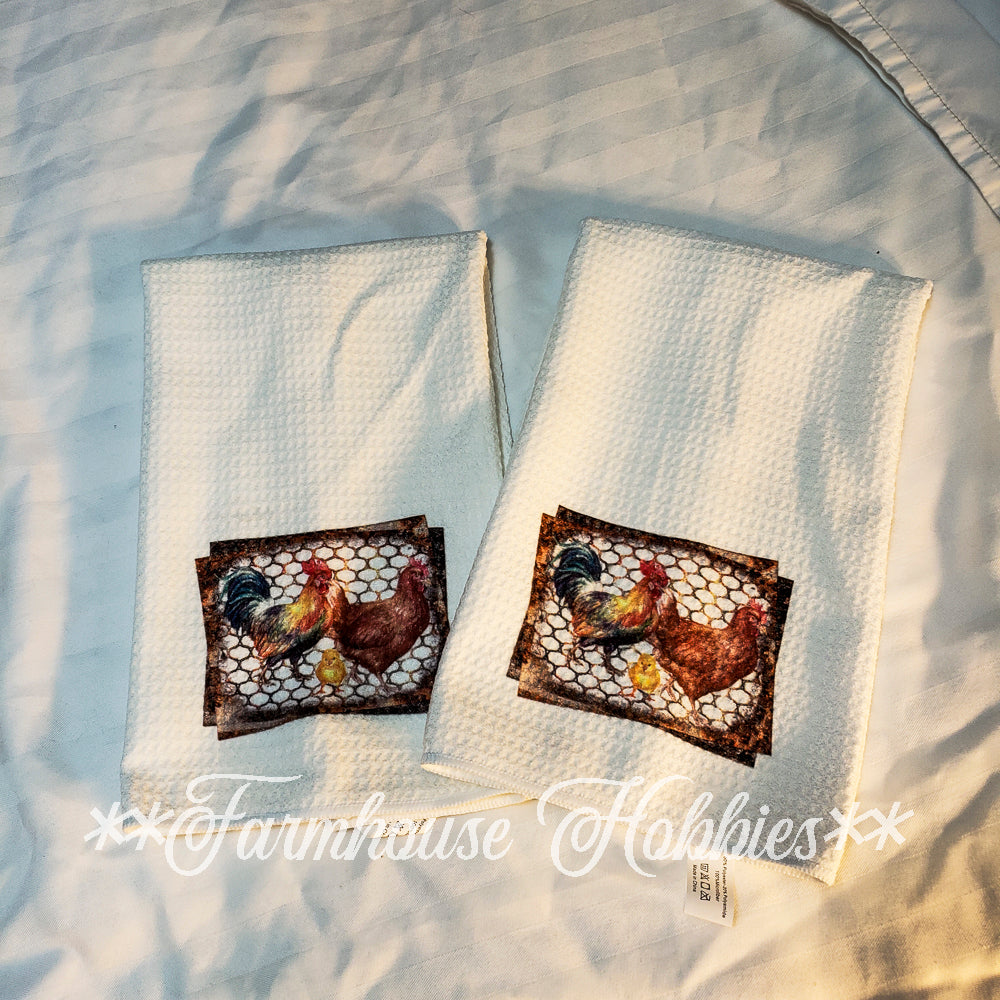 Towel Set - Chickens Home Decor/Accessories Farmhouse Hobbies   