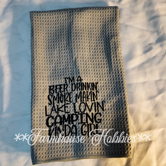 Towel (Single) - Camping Kinda Giirl Home Decor/Accessories Farmhouse Hobbies   