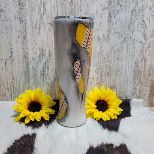 30 oz Distressed Baseball Bat Pint RTS Drinkware Farmhouse Hobbies   