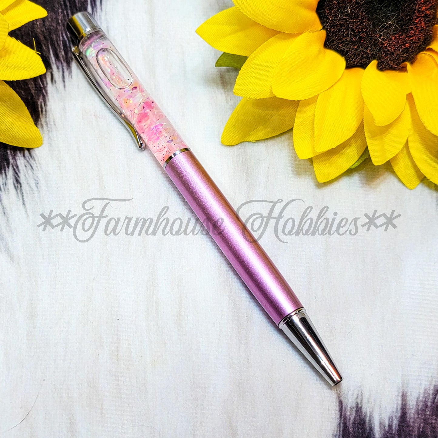 Pink/Pink heart Glitter Flow Pen Home Decor/Accessories Farmhouse Hobbies   