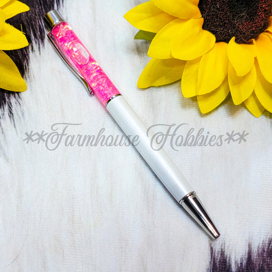 Pearl White/Pink Glitter Flow Pen Home Decor/Accessories Farmhouse Hobbies   