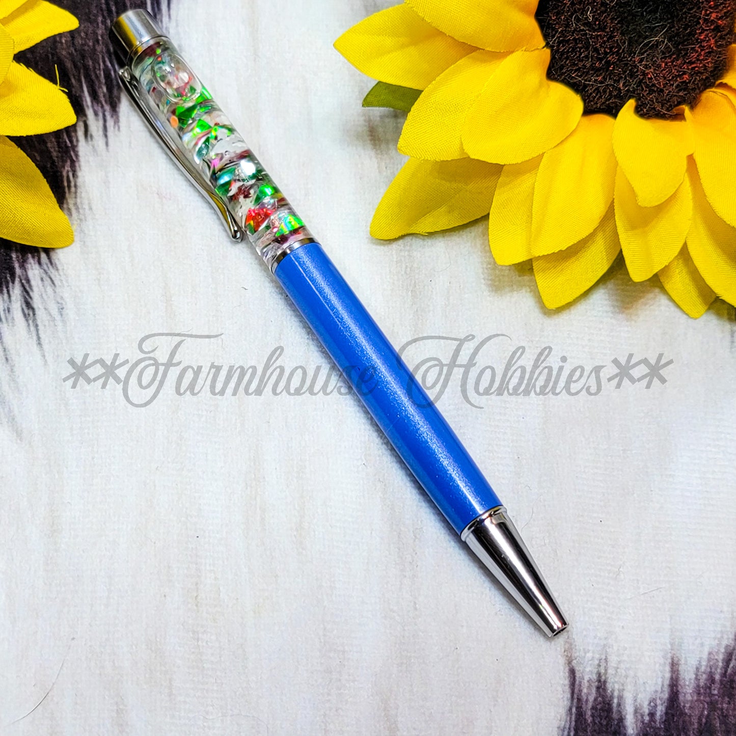 Blue/Christmas Glitter Flow Pen Home Decor/Accessories Farmhouse Hobbies   
