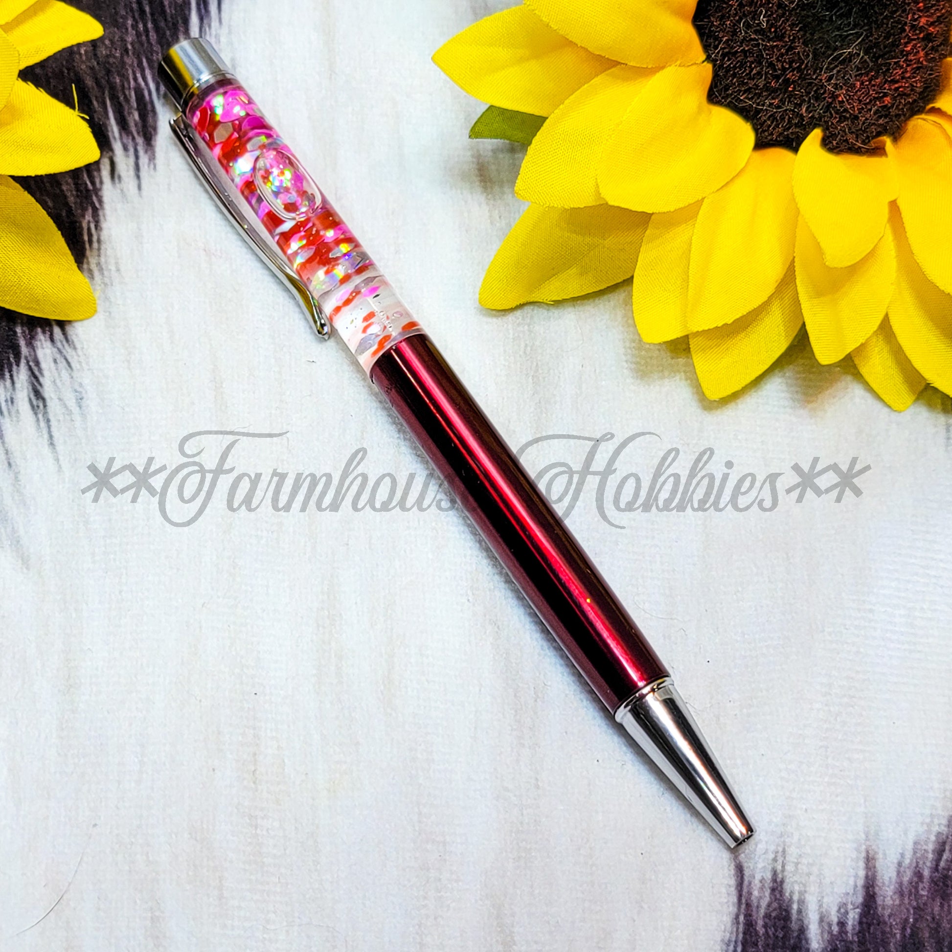 Red/Heart Glitter Flow Pen Home Decor/Accessories Farmhouse Hobbies   