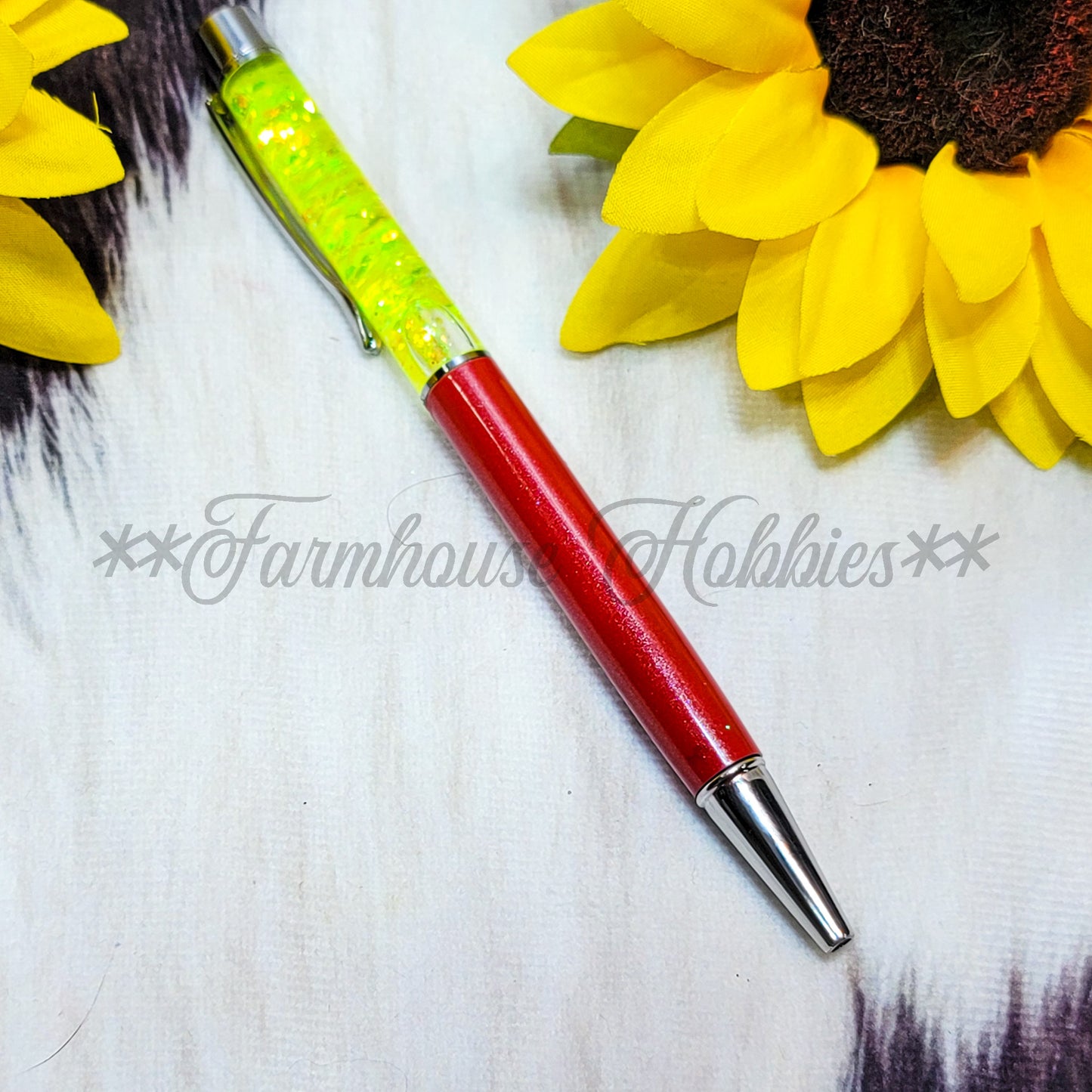 Red/Yellow Glitter Flow Pen Home Decor/Accessories Farmhouse Hobbies   