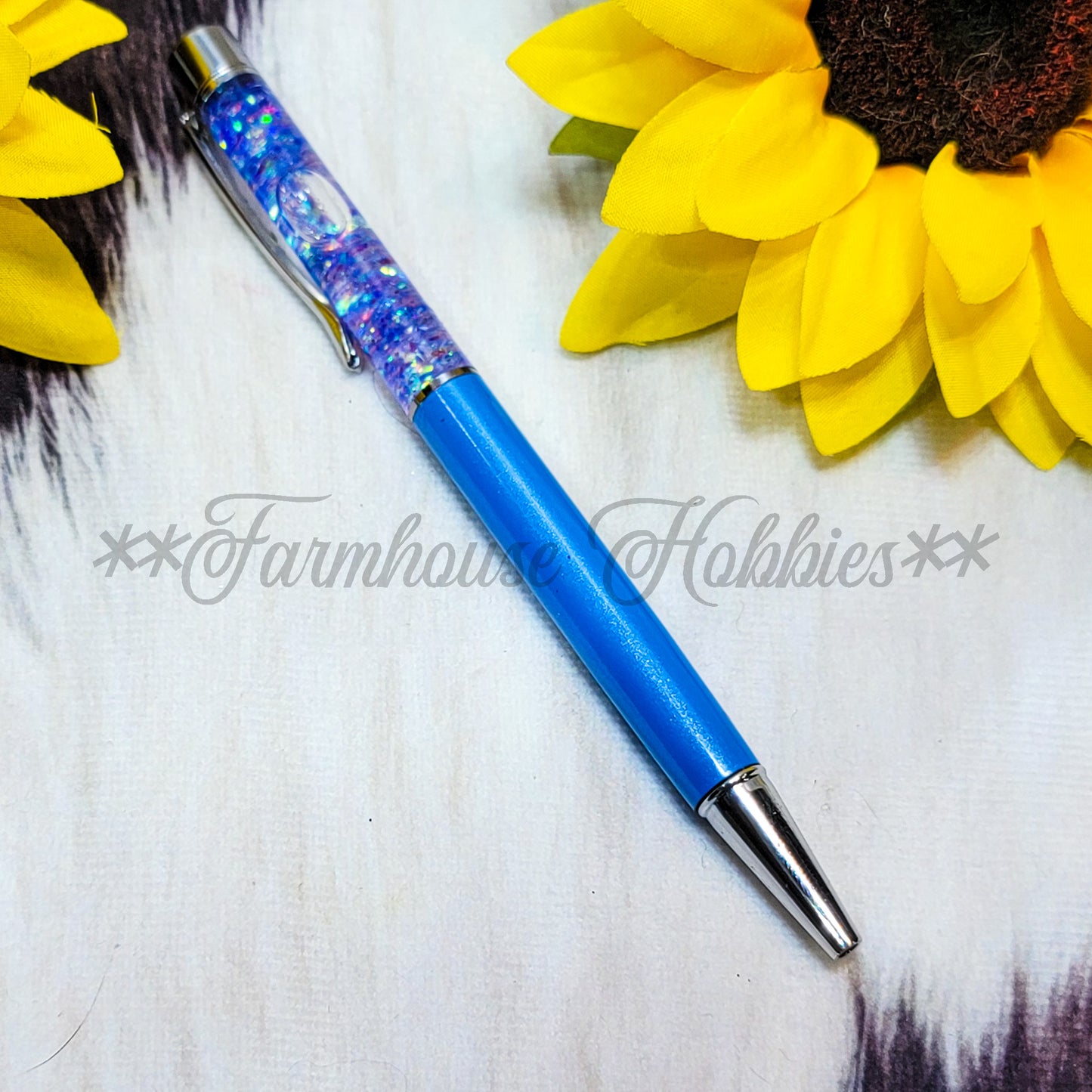 Blue/Purple Glitter Flow Pen Home Decor/Accessories Farmhouse Hobbies   
