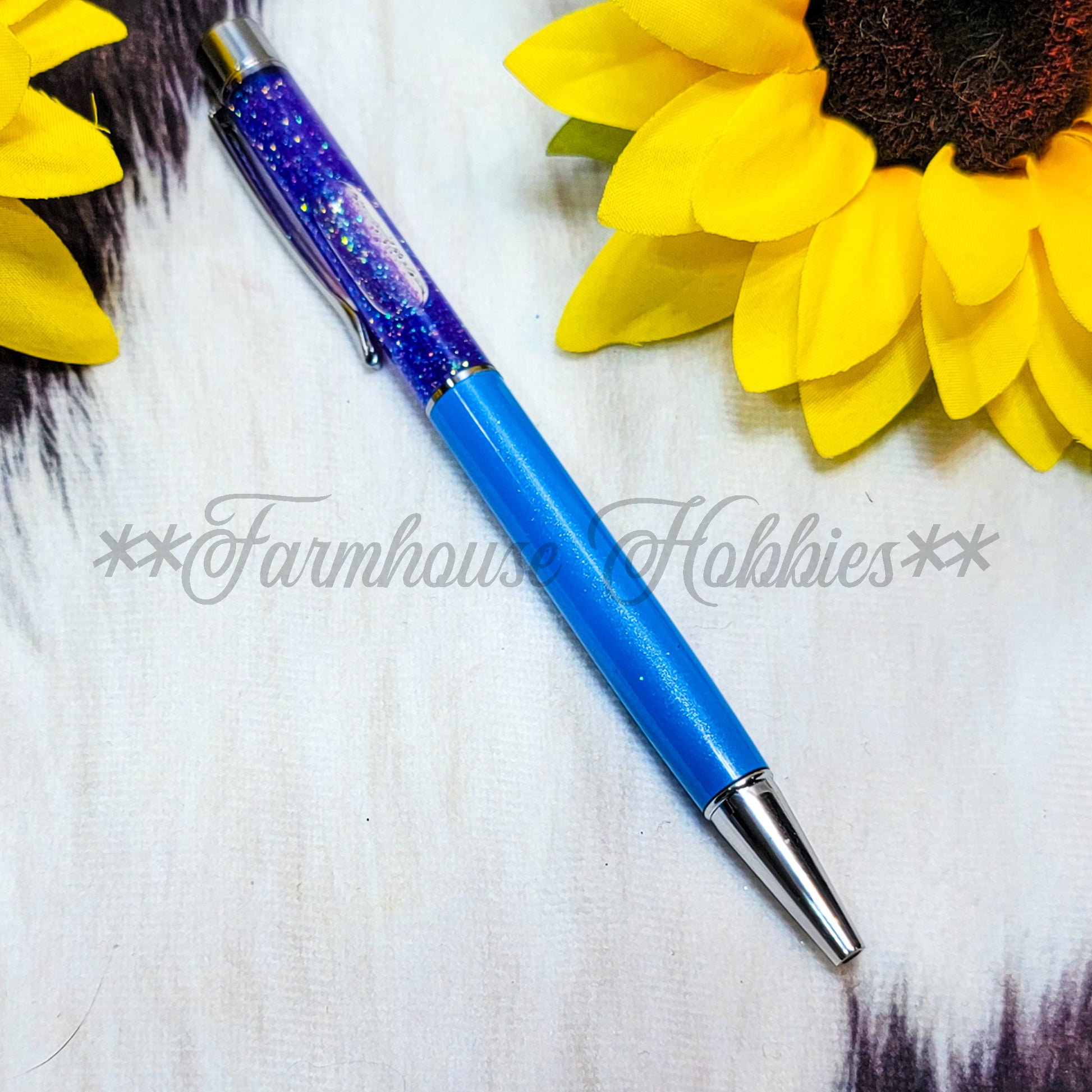Blue/Purple Glitter Flow Pen Home Decor/Accessories Farmhouse Hobbies   