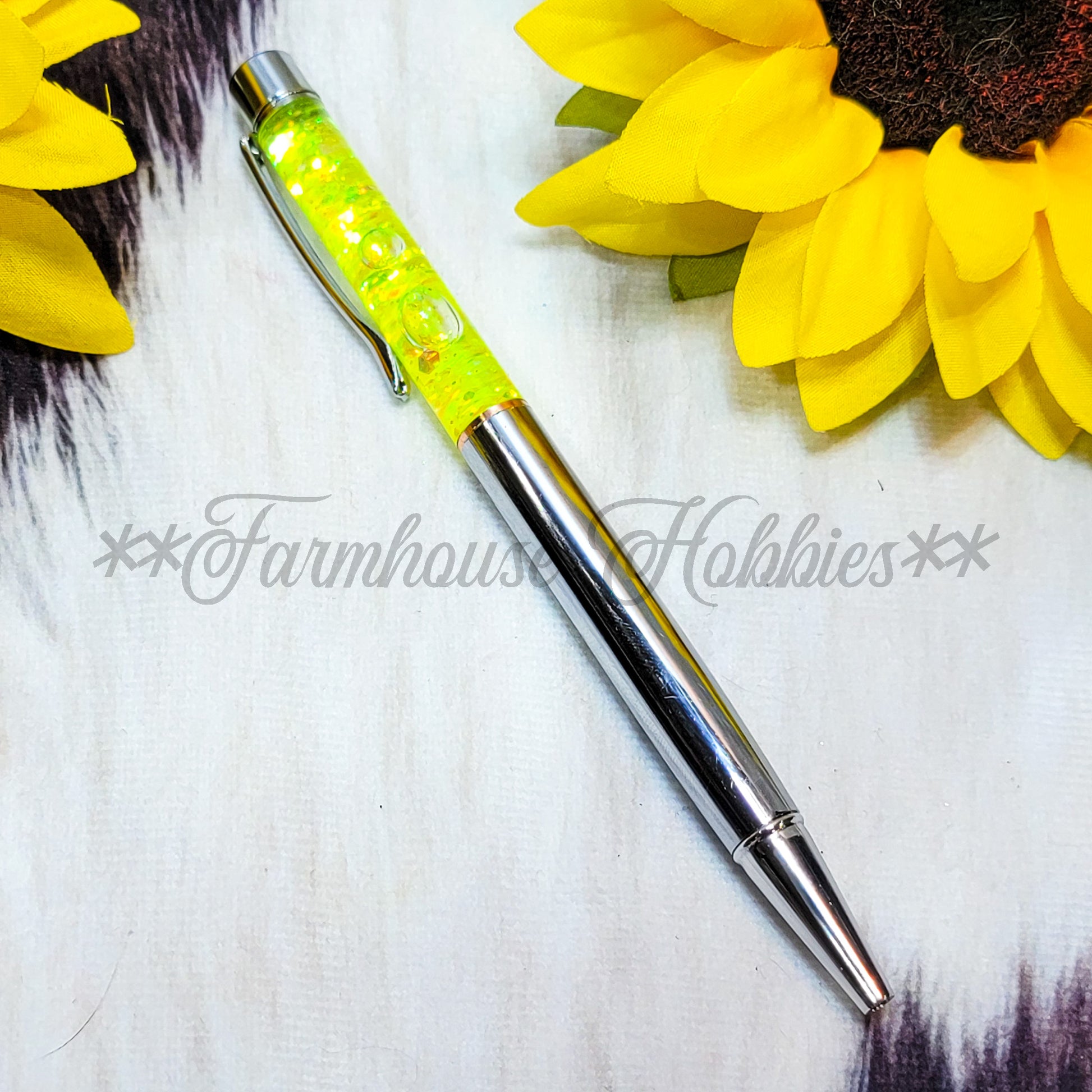Silver/Yellow Glitter Flow Pen Home Decor/Accessories Farmhouse Hobbies   