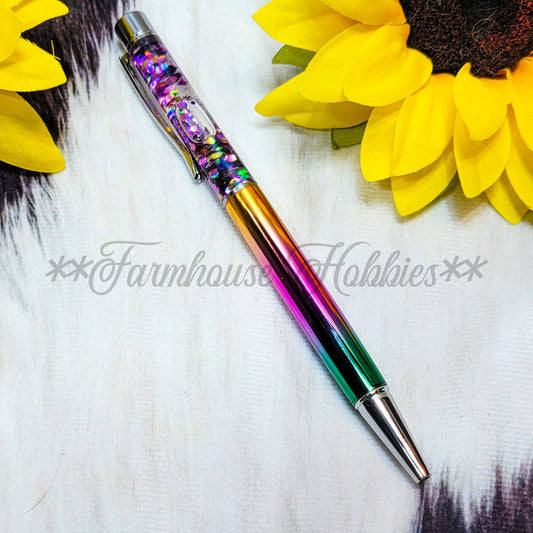 Rainbow/Multi Colored Glitter Flow Pen Home Decor/Accessories Farmhouse Hobbies   