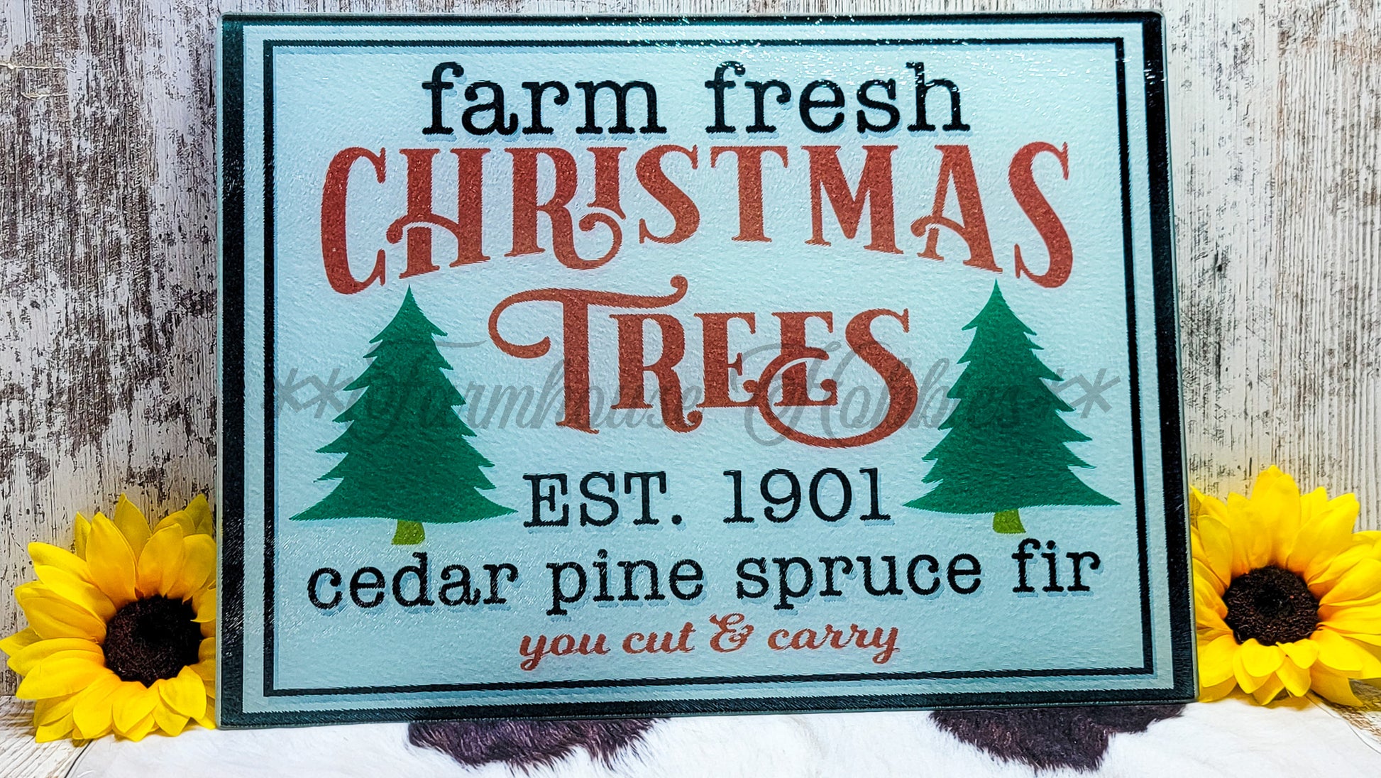 Lg. Rectangle - Christmas Trees Home Decor/Accessories Farmhouse Hobbies   