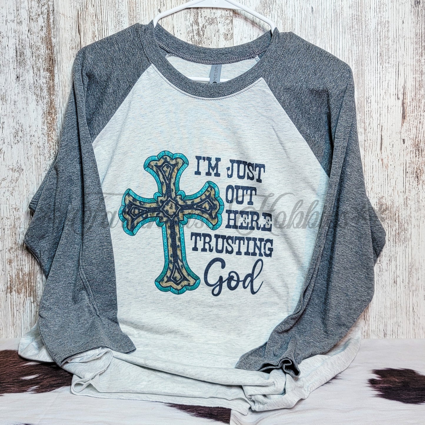 Trusting God Raglan Tshirt SS T-shirt Farmhouse Hobbies   
