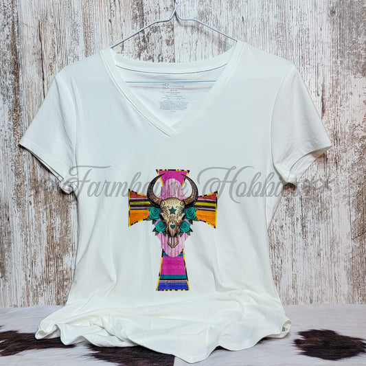 Aztec Cross Tshirt SS T-shirt Farmhouse Hobbies   