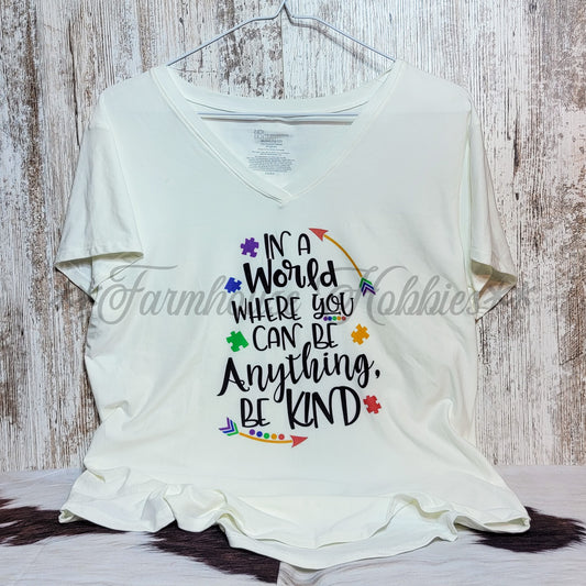 Be Kind Autism Tshirt SS T-shirt Farmhouse Hobbies   
