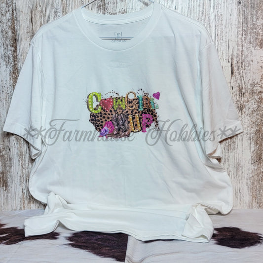 Cowgirl Up Tshirt SS T-shirt Farmhouse Hobbies   