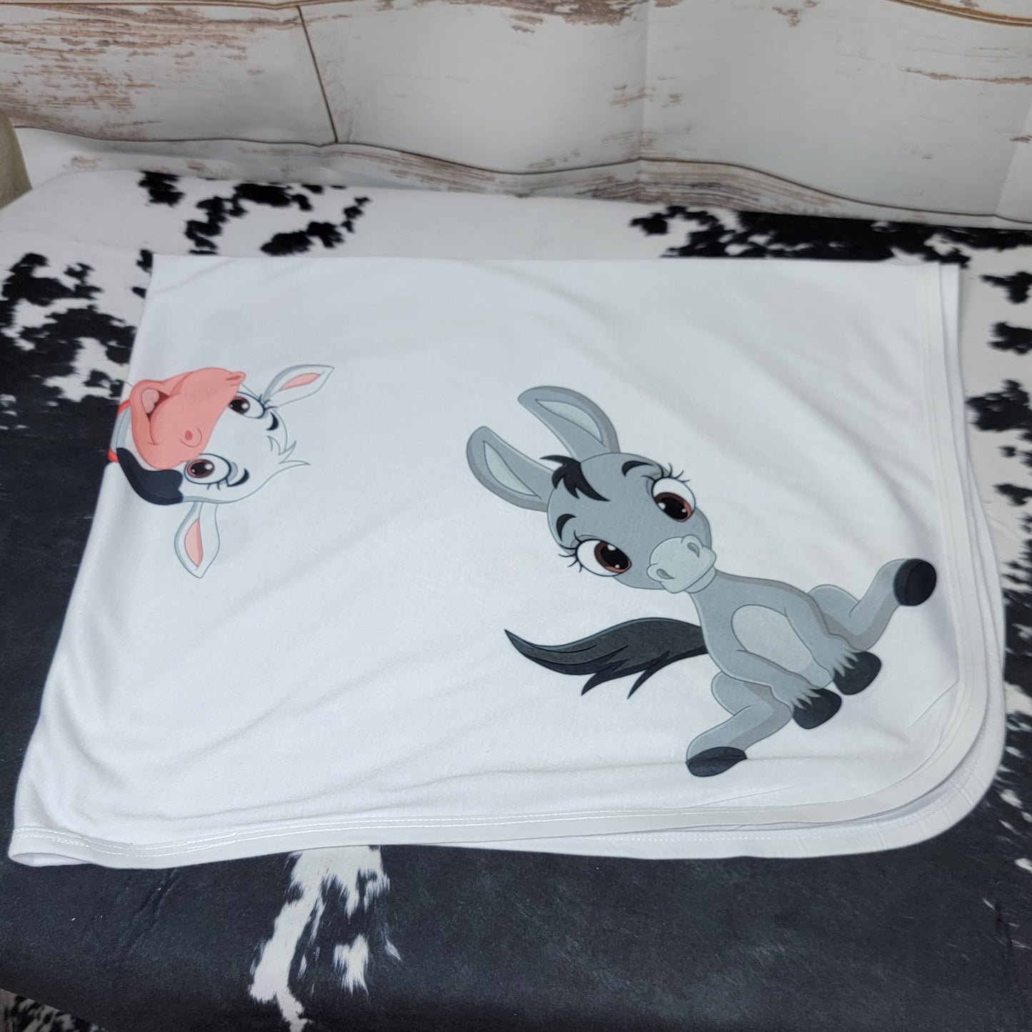 Baby Farm Animal Receiving Blanket Home Decor/Accessories Farmhouse Hobbies   
